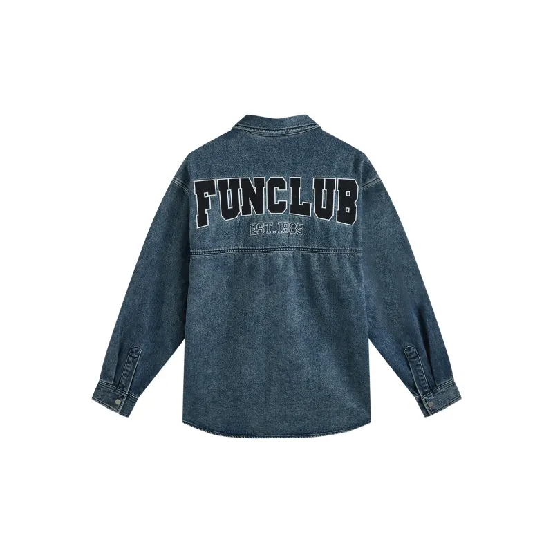 FUN Denim Jackets Men Denim Blue-1