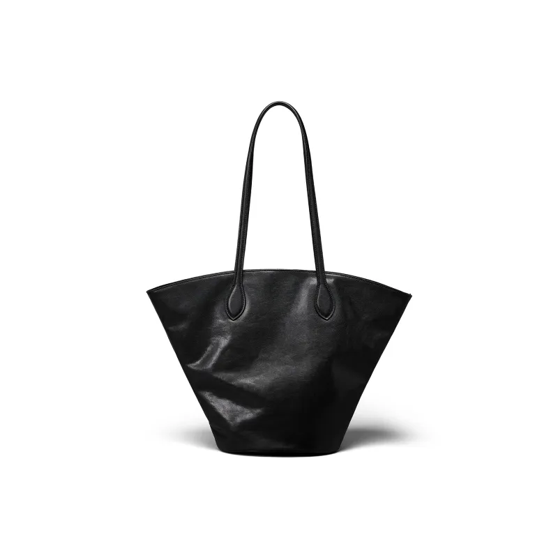 KAISER Crystal Vegetable Tanned Cow Leather Bucket Bags Shoulder Bags Women's Coffee/Black-4