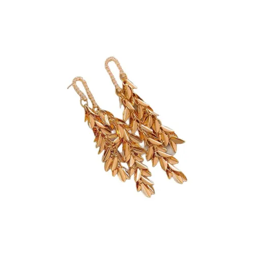 Drejew Copper Zircon Earrings Women's