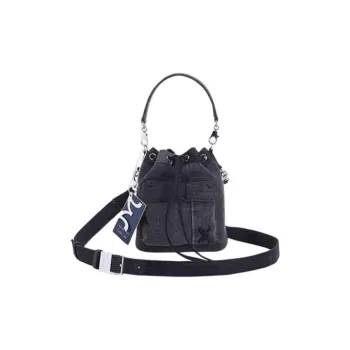 Emotional World Cotton Bucket Bags Shoulder Bag Crossbody Bag Handbag Small Size Women's Black