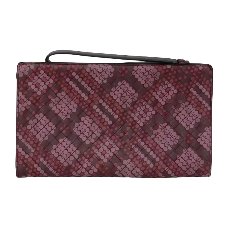 Bottega Veneta Cow Leather Clutch Women's Dark Red-2