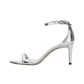 Stuart Weitzman/SW Nudistarc Strap Sandals 7.5cm Women's Silver