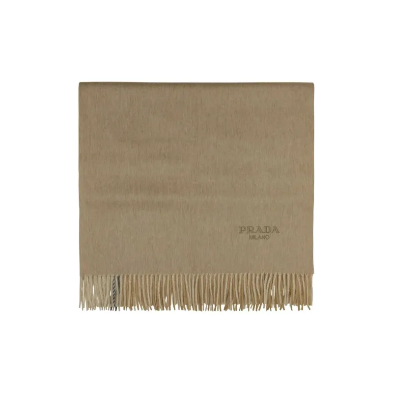 PRADA Two Toned Fringed Blanket-0