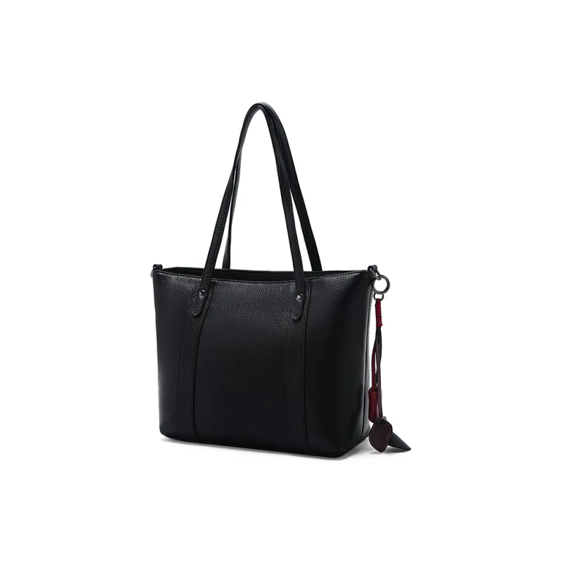 Old Man's Head Top Grain Cow Leather Shoulder Bag Large Size Women's Multicolor-5