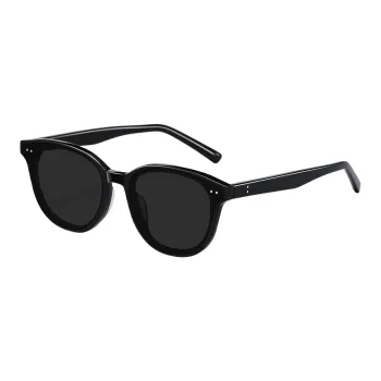 Thunder Pailong Plate Frame Square Sunglasses Women's Black Pink Tea Brown Blue