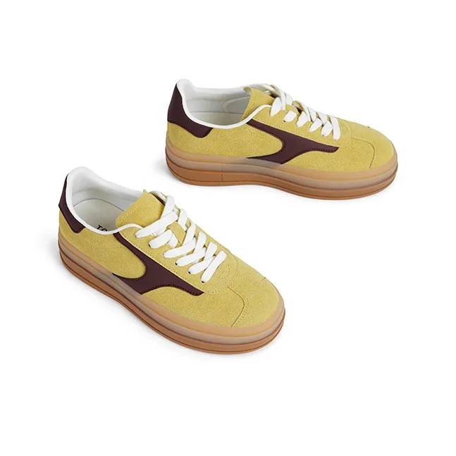 TOOMANYSHOES Creamy Custard Low-Top Skateboard Shoes Women's-1