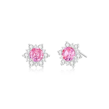 Lao Feng Xiang 925 Sterling Silver Stud Earrings Women's