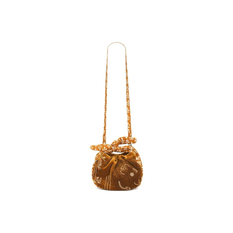 FREE PEOPLE Velour One Shoulder Handbags Small Size Women's Orange-1