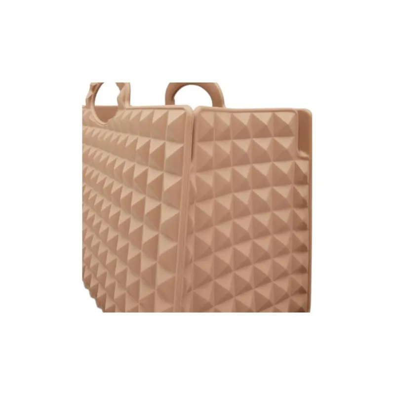Valentino Rubber Tote Bag, Shopping Bag, Shoulder Bag, Handbag Women's Pink Cinnamon-4
