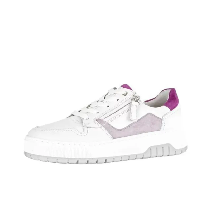 Gabor Comfort Low Top Casual Shoes Women's White Purple-2