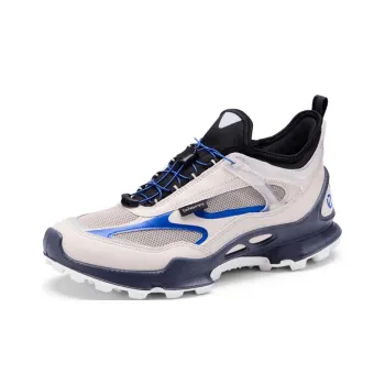 Ecco Striding C Low Top Hiking Shoes Men's Gray Blue