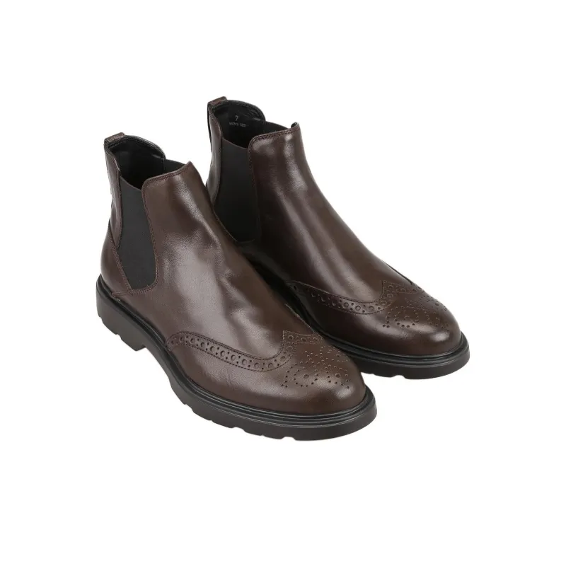 HOGAN H393 Chelsea Boots Men's Brown-2
