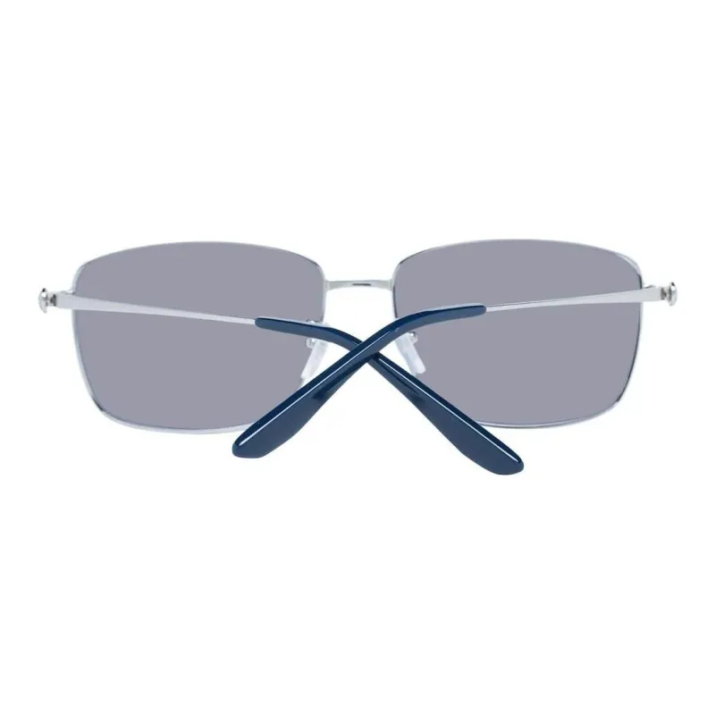 BMW Metal Square Sunglasses Men's Silver-1