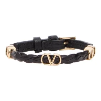 Valentino Calfskin Wristbands Women's Black