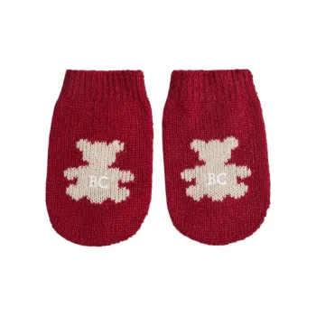 Brunello Cucinelli Knitted Fabric Knit Gloves Kids' Red