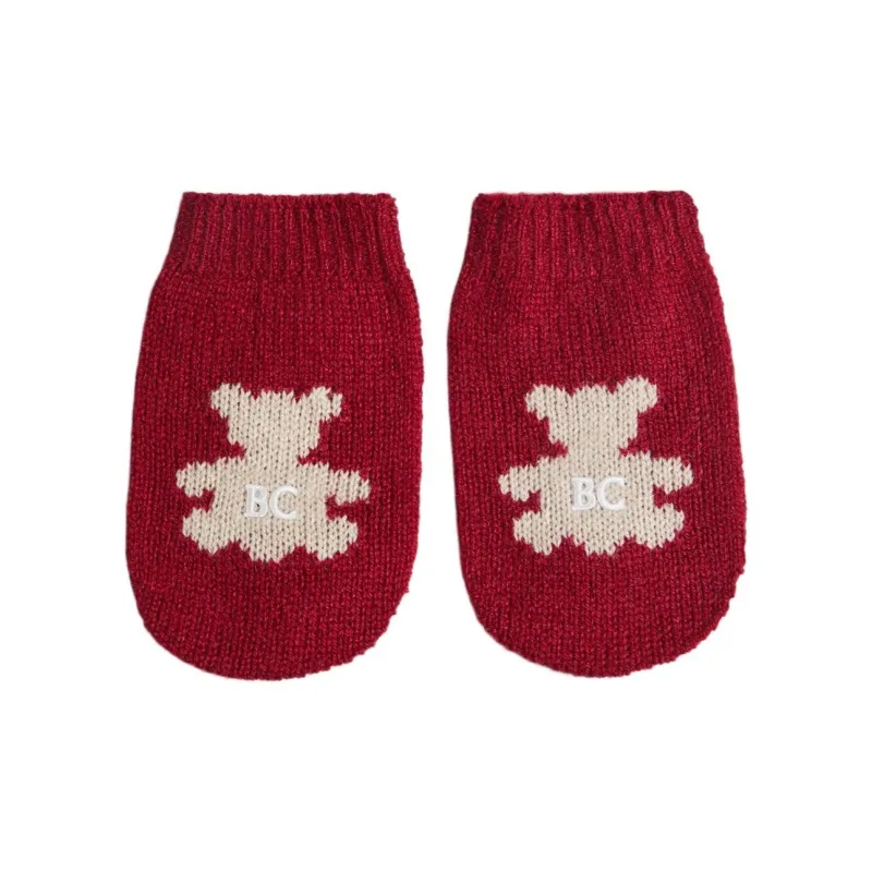 Brunello Cucinelli Knitted Fabric Knit Gloves Kids' Red-0