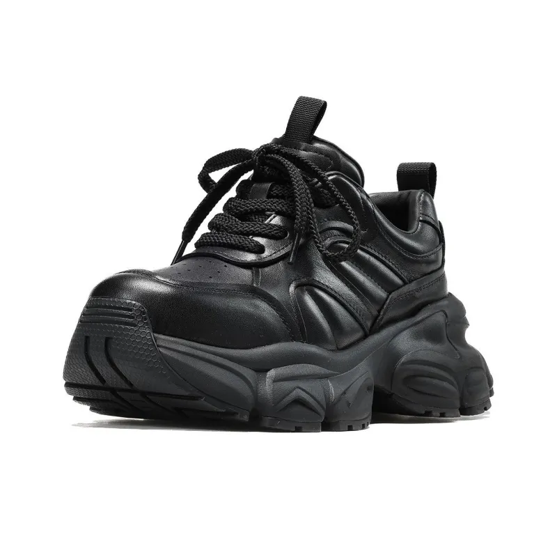 UanDi Anti Slip And Wear Resistant Height Increasing Low Top Chunky Sneakers Women's-5