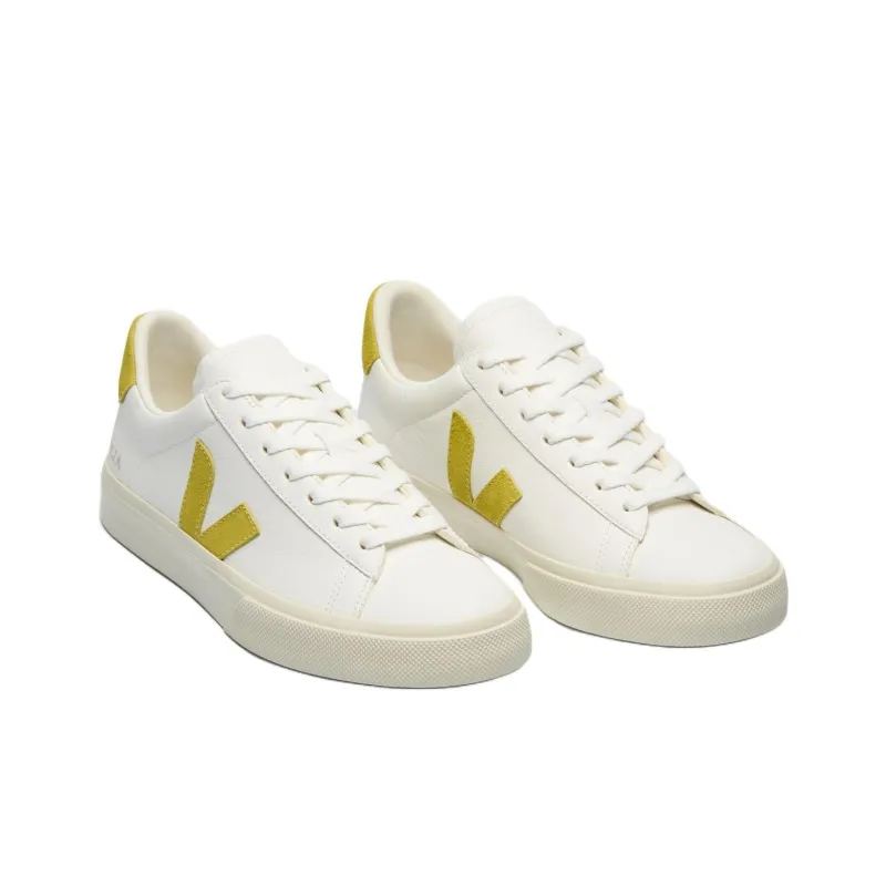 VEJA Campo Low Top Skateboard Shoes Unisex White Yellow-2