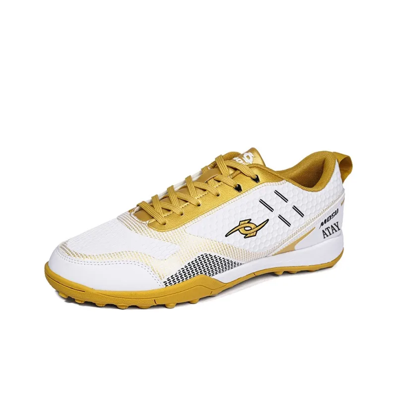 ATAY Soccer Shoes Men Low Top White Gold/Red/Black Neon Yellow/Dark Blue Neon Yellow-1