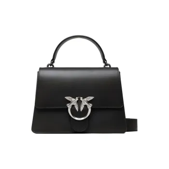 PINKO Love Bag Leather Shoulder Bag Crossbody Bag Handbag Mini Women's Black