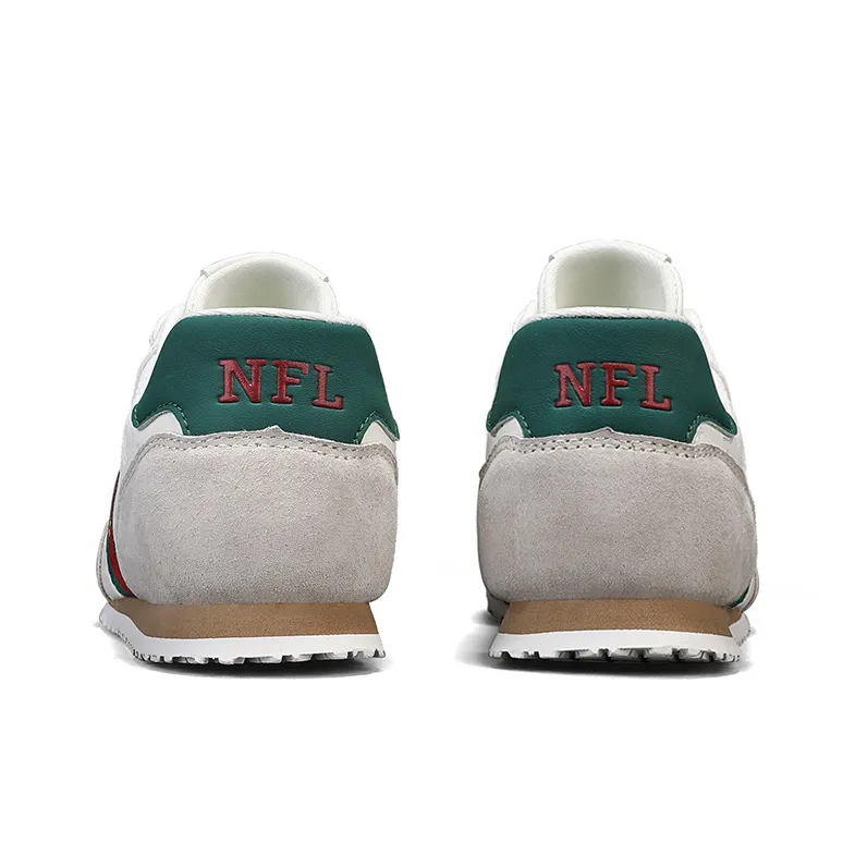 NFL Coverage Slip-Resistant Cushioning Wear-Resistant Lightweight Low-Top Skateboard Shoes Unisex Beige Green-5