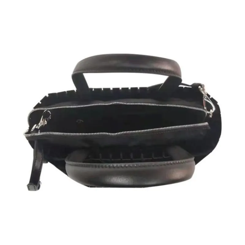 PRADA Nylon Basket Bag Shoulder Bag Crossbody Bag Handbag Large Size Women's Black-2
