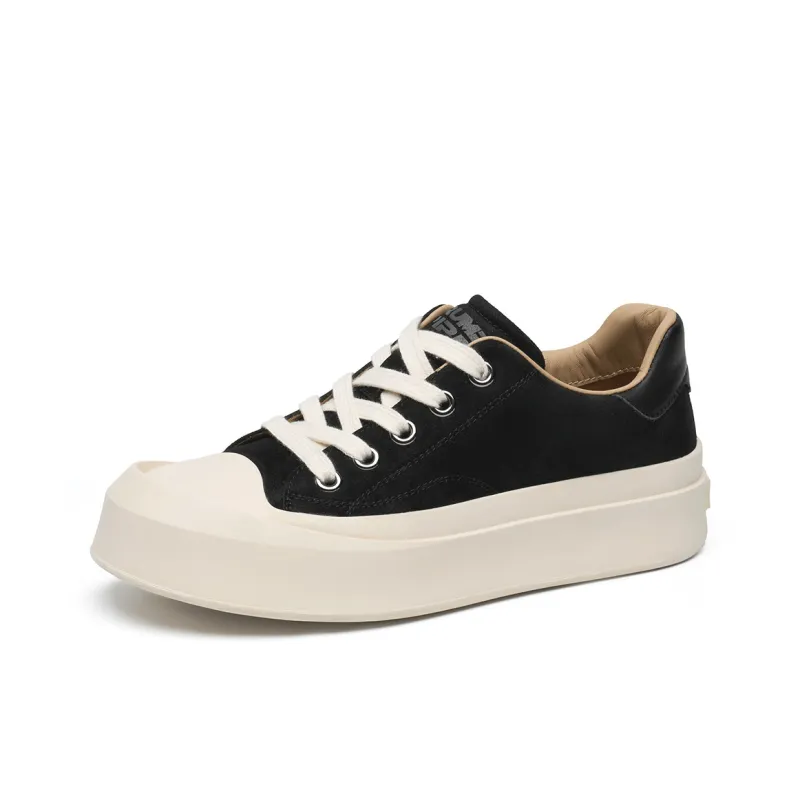 TRUMPPIPE Low-Top Skateboard Shoes Men's Black-1