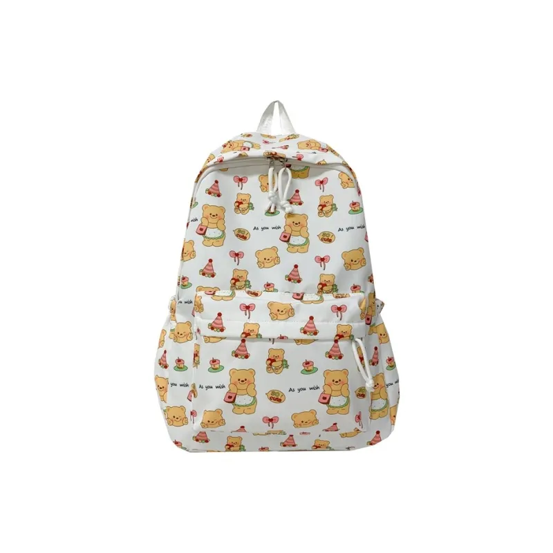 SUN ERATH&U Composite Cloth Backpack Regular Unisex White Beige Yellow-0