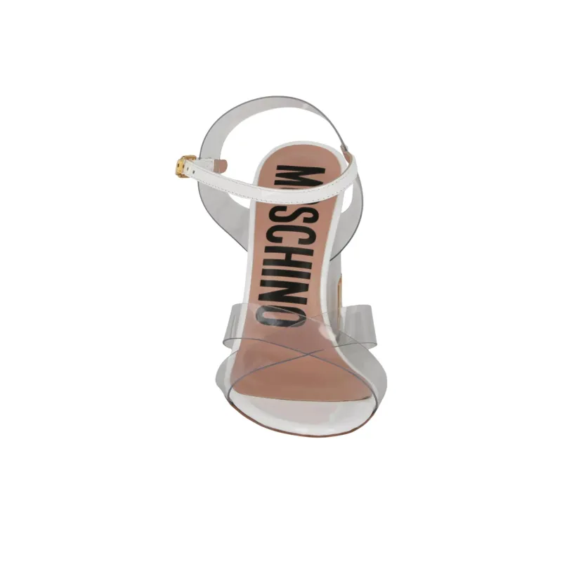 MOSCHINO One Strap Sandals Women's White-3