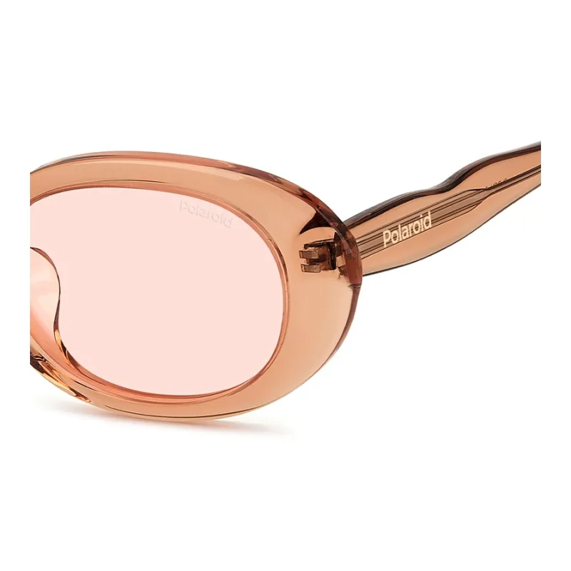 Polaroid Plate Frame Oval Sunglasses Unisex-11