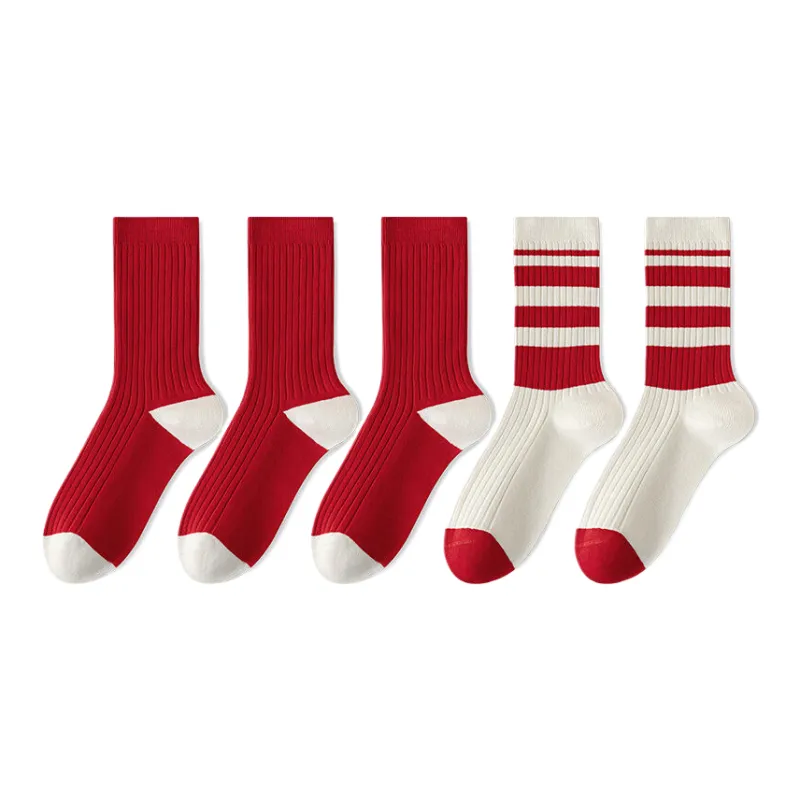 Cotton Gene Mid Calf Socks Women's 5 Pack-11
