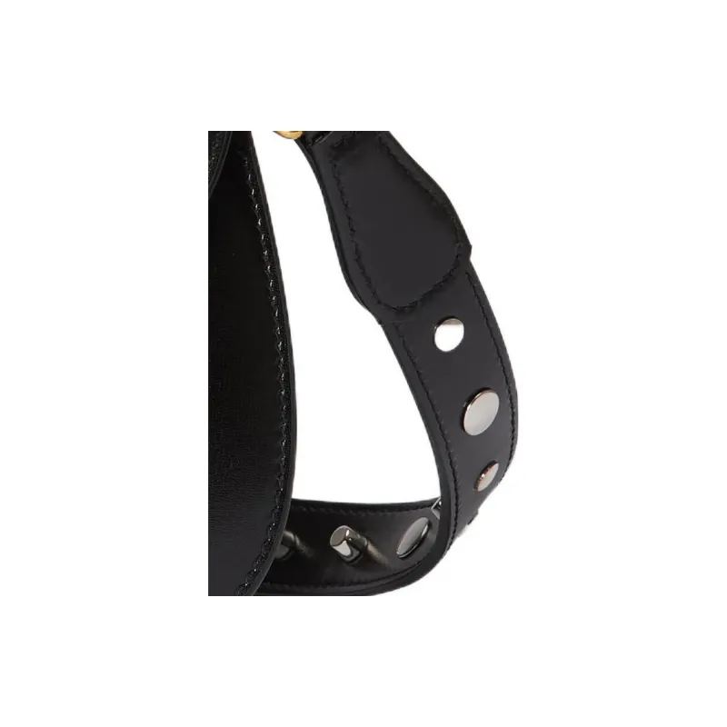 GUCCI Leather Shoulder Strap Bag Straps Women's Black-4