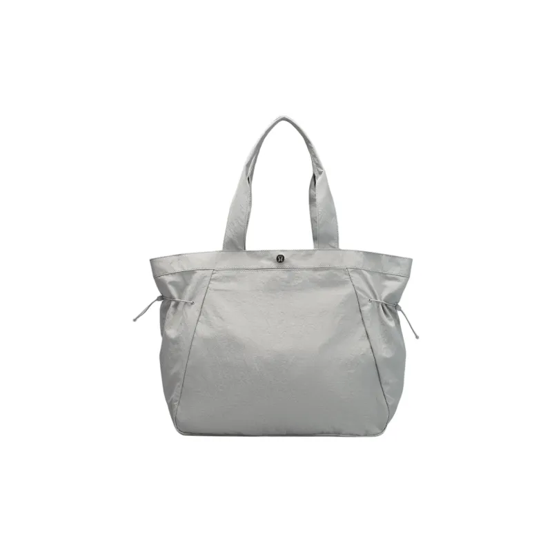 Lululemon Side-Cinch Nylon Tote Bag Shopping Bag Handbag Women's White-0
