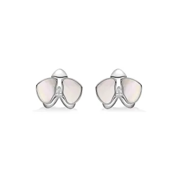 HEFANG All Things Spiritual Collection 925 Sterling Silver Moonlight Butterfly Orchid Stud Earrings Women's
