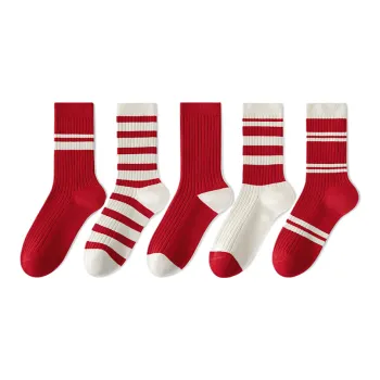 Cotton Gene Mid Calf Socks Women's 5 Pack