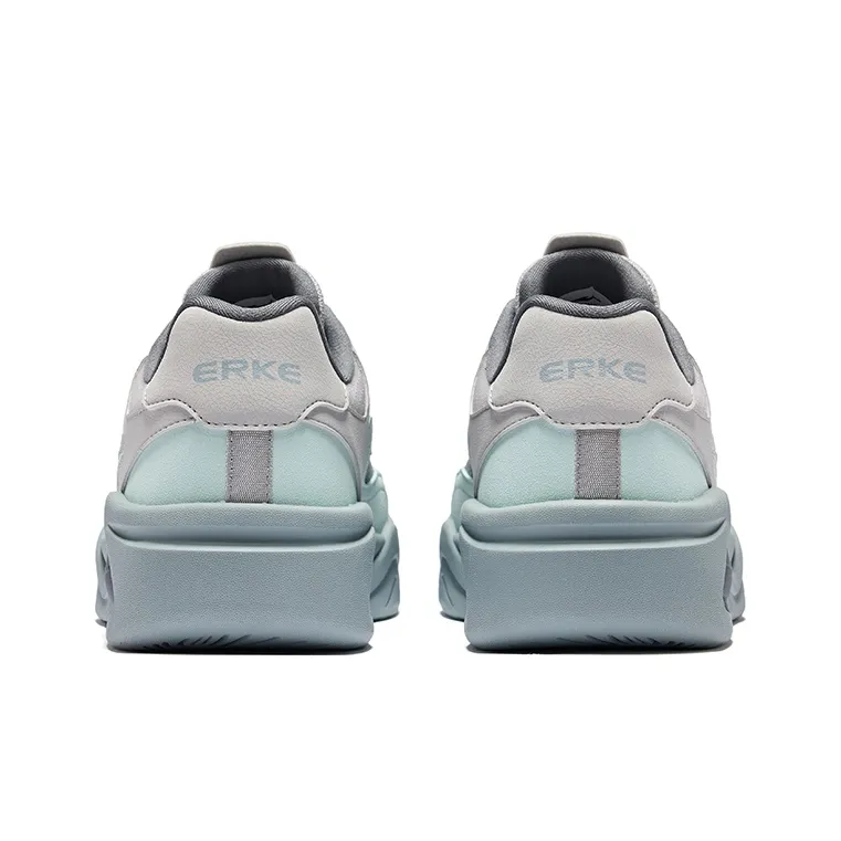 Erke The Clouds Come Wear Resistant Slip Resistant Low Top Skateboard Shoes Men's Mist Gray Sky Blue-3
