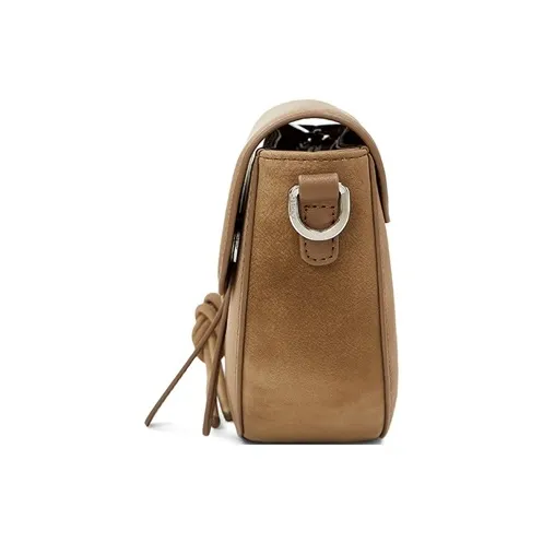 Teenmix Split Cow Leather Saddle Bag, Crossbody Bag, Shoulder Bag Trumpets Women's Coffee/Brown/Latte/Black-19