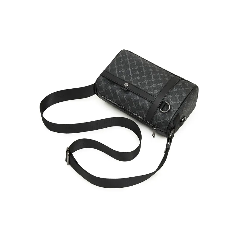 Old Man's Head Synthetic Leather Shoulder Bag, Crossbody Bag Men's Multicolor-12