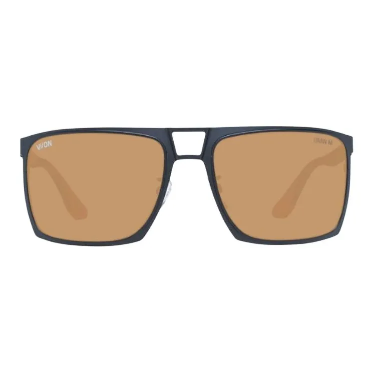 BMW Plastic Aviator Sunglasses Men's Black-1