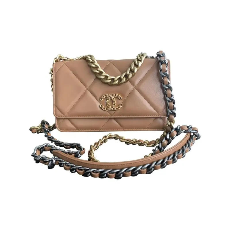 CHANEL 19BagWOC Sheepskin Handbag, Shoulder Bag, Backpack, Crossbody Bag Women's Shrimp Pink-1