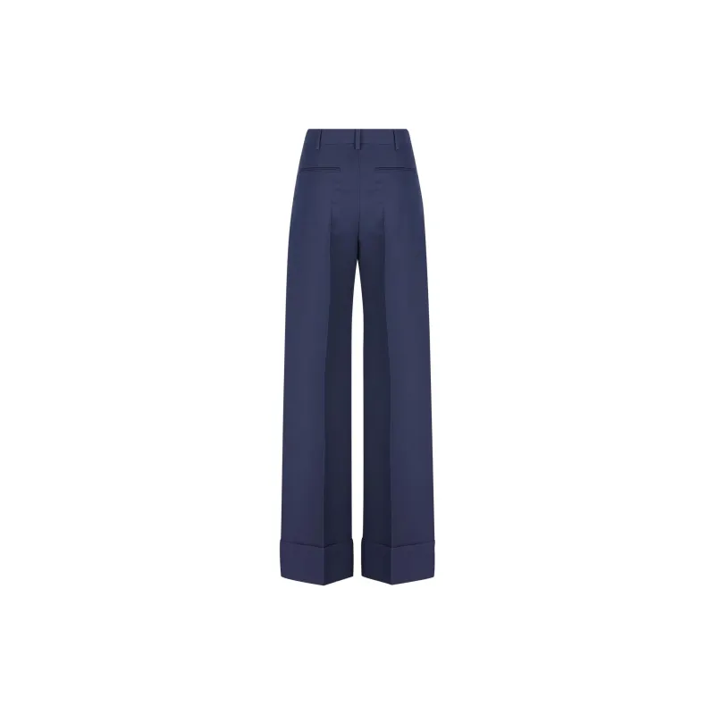 Valentino Pleat Detailed Striaght Leg Pants-1
