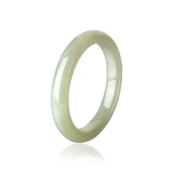Children's Drawings Bangles Pale Greenish White Jade Women's