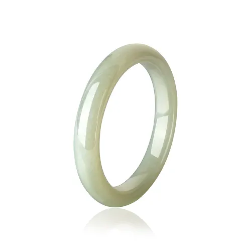 Children's Drawings Bangles Pale Greenish White Jade Women's