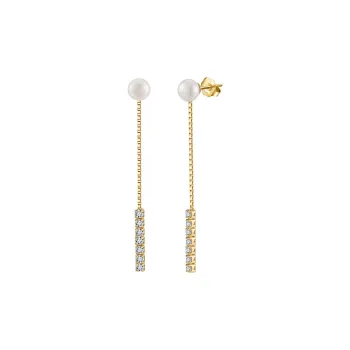 ZHENZHUAOMI Freshwater Pearl Earrings Women's