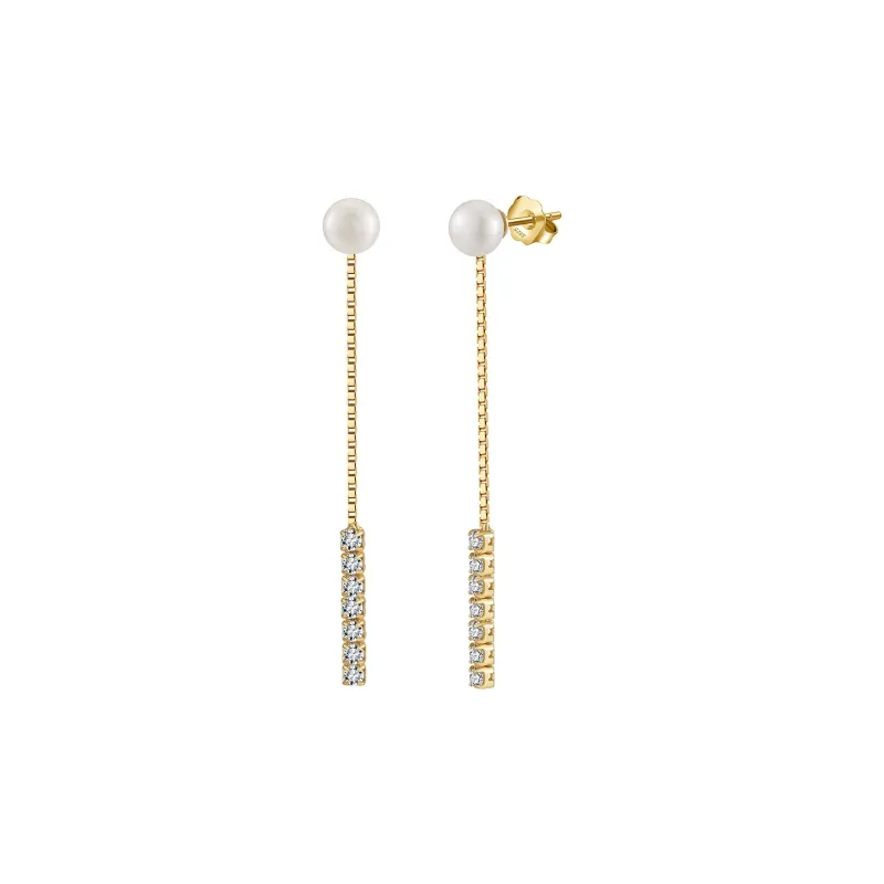 ZHENZHUAOMI Freshwater Pearl Earrings Women's-0