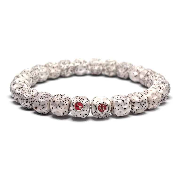 MOUNTAINS AND MANS Star Moon Bodhi Seeds New Chinese Style Good Luck Beaded Bracelet Unisex-3