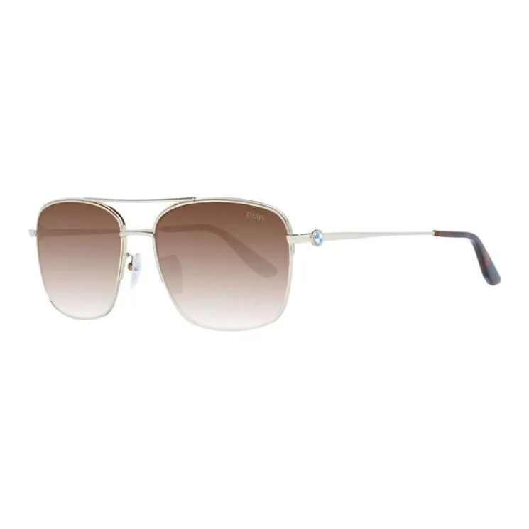 BMW Metal Aviator Sunglasses Men's Silver-0