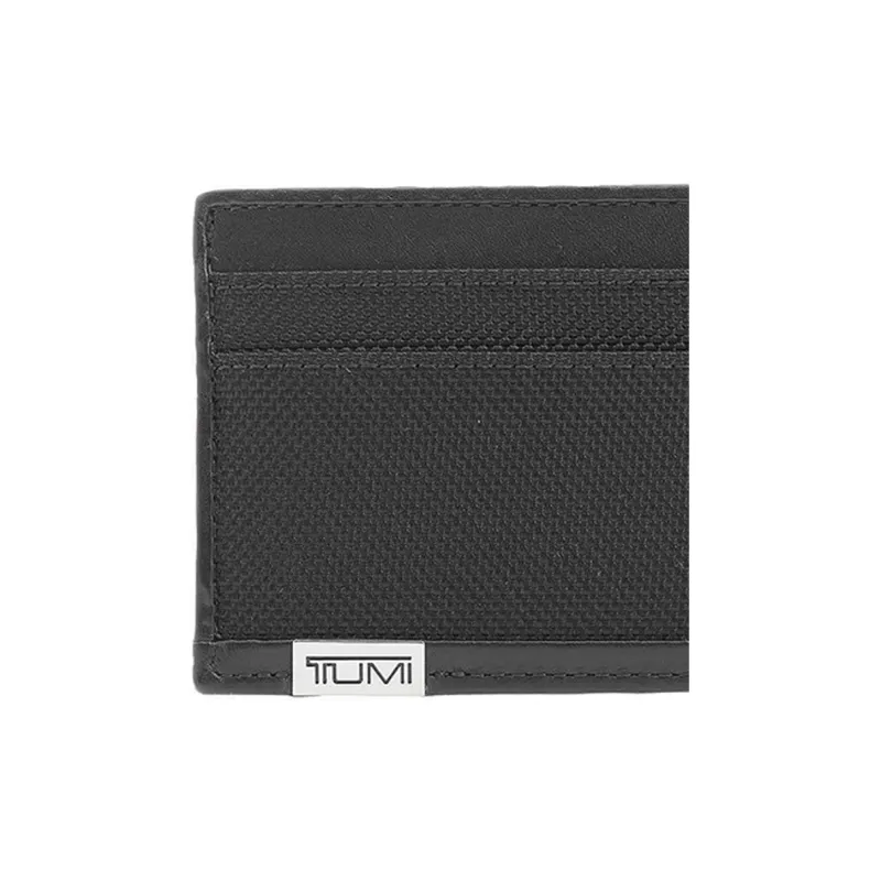 TUMI Alpha Leather Card Holder Men's Black-4