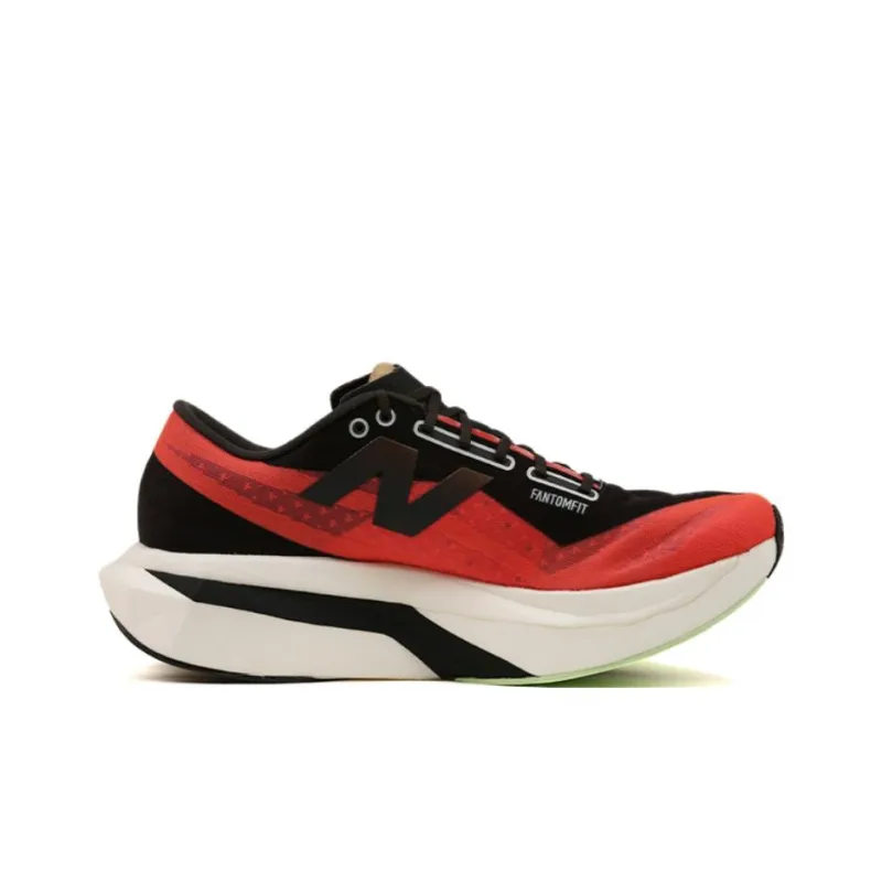 New Balance Elite V4 Anti Slip Wear Resistant Low Top Running Shoes Men's Red Black White-1