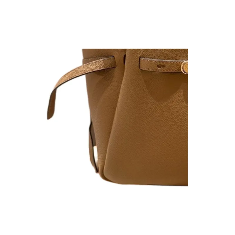 TORY BURCH Leather Tote Bag, Shopping Bag, Shoulder Bag, Crossbody Bag, Handbag Trumpets Women's Tiramisu-1